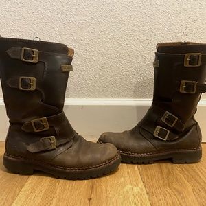Leather Motorcycle Style Boots